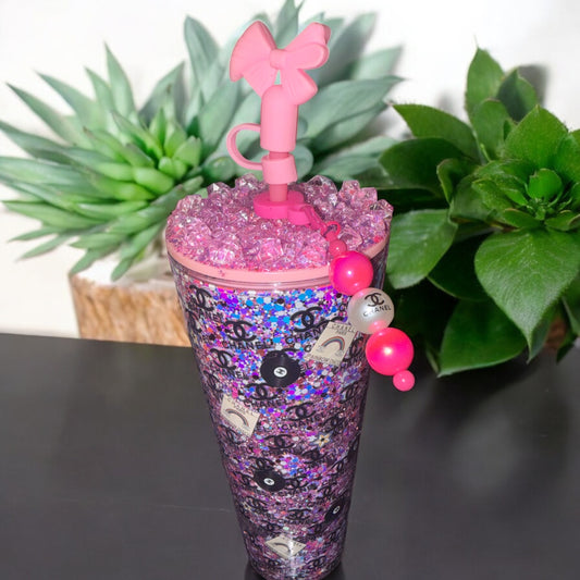 CC 24 oz w straw charm & topper